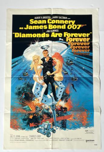 Original Diamonds are Forever-James Bond One sheet Movie Poster (1 of 2)
