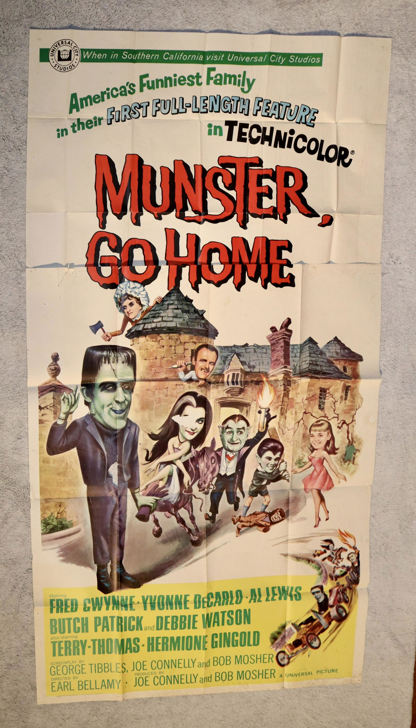 Original Munster, Go Home  Three Sheet Movie Poster (1 of 1)