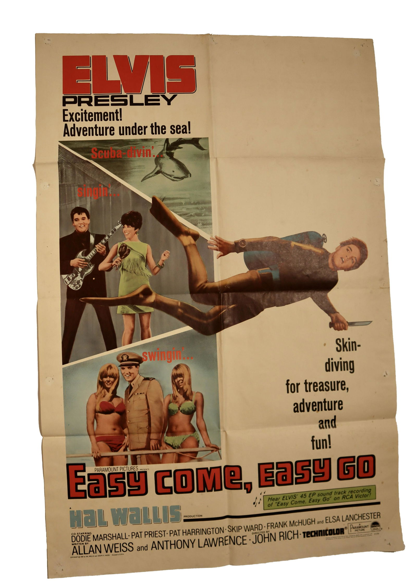 Group lot of   3 Original Elvis Presley Movie Posters and 2 Original Elvis Window Cards (1 of 5)