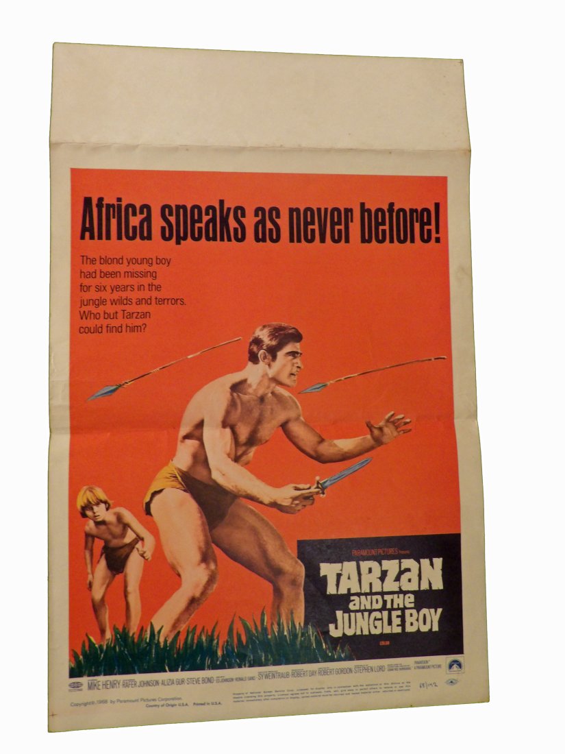 Original 1968 Tarzan and The Jungle Boy Window Card & Tarzans 1970 One Sheet Poster (1 of 2)