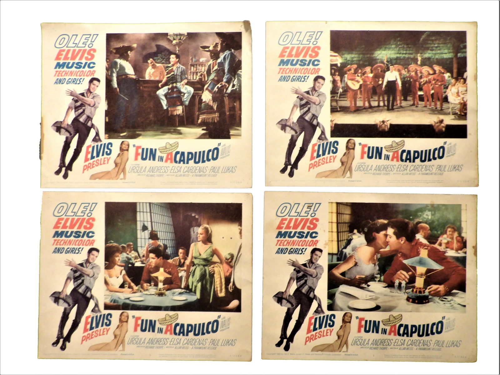 Group lot of 11 Original  Elvis Presley Lobby Cards (1 of 3)