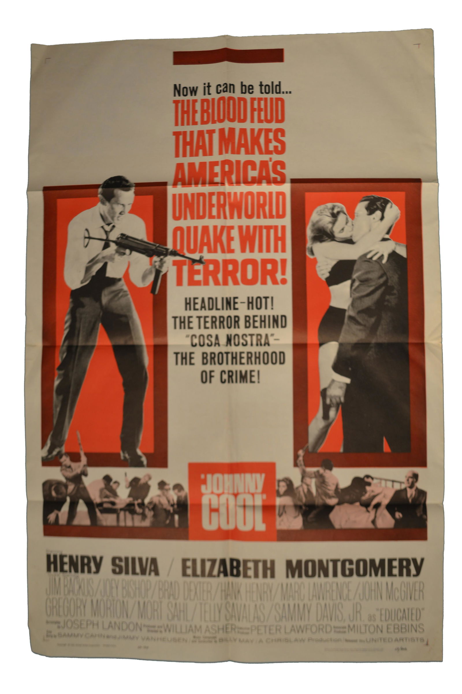 Original Johnny Cool One Sheet Movie Poster (1 of 2)