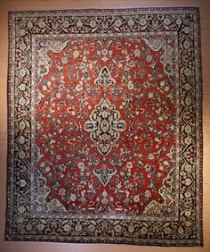 Antique Sarouk Rug 10'5 x 12'0