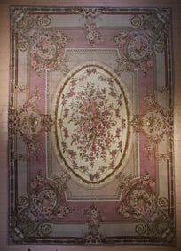 Semi-Antique Savonnerie Rug 10'1 x 14'2