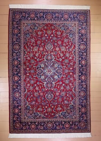 Semi-Antique Kashan Rug 4'6 x 6'8