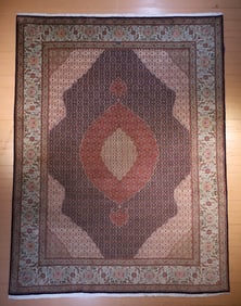 Semi-Antique Tabriz Rug 9'9 x 12'11