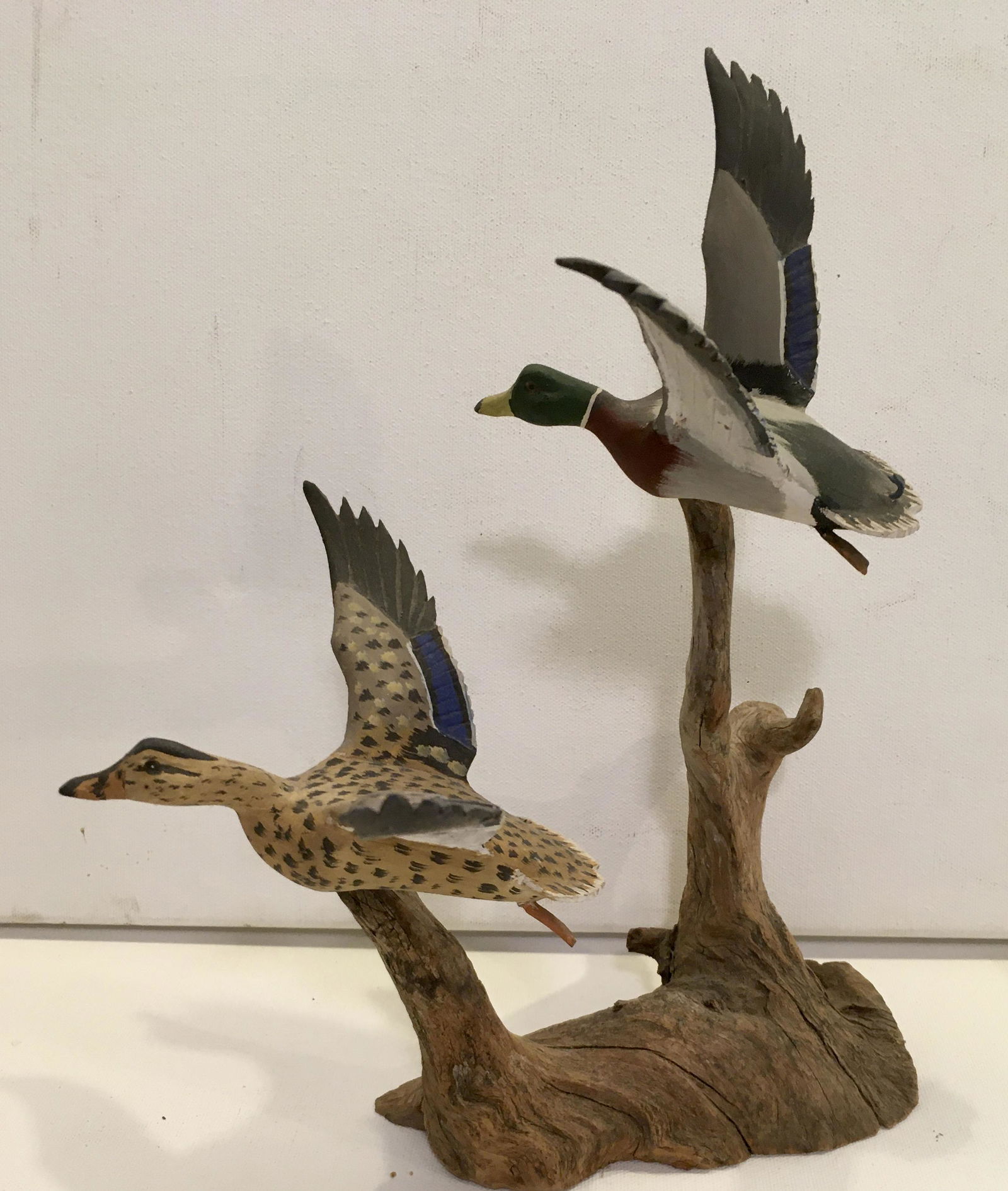 Pair of Flying Mallards by Russ Burr (1 of 5)