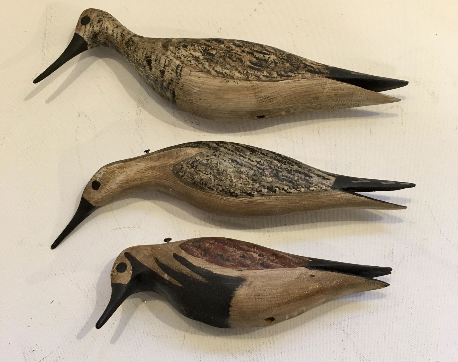 Three Shorebird Decoys by Bruce Beiber (1 of 6)