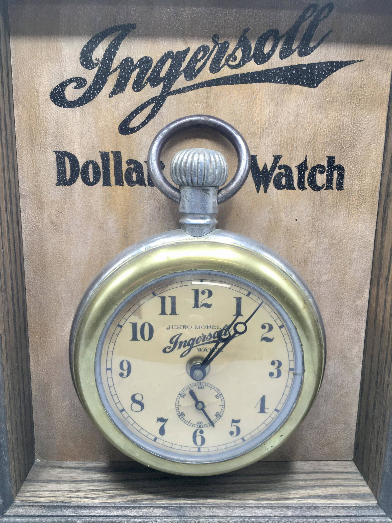 Ingersol Pocket Watch Advertising Display Box Auction