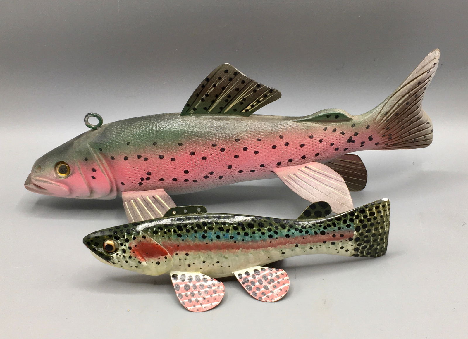 Two Trout Fish Decoys, One by Christiansen (1 of 4)