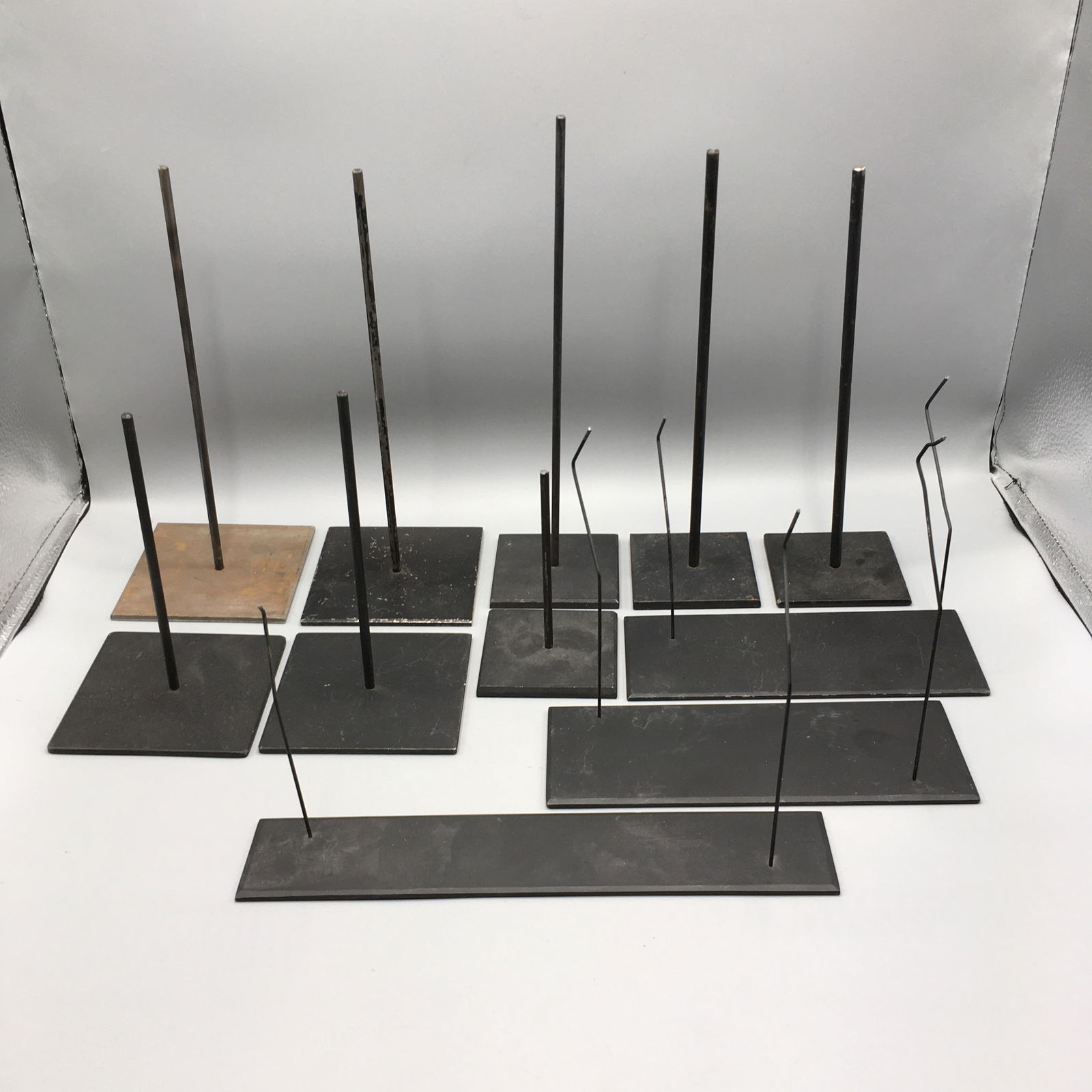 Lot of Eight Metal Shorebird Bases (1 of 1)