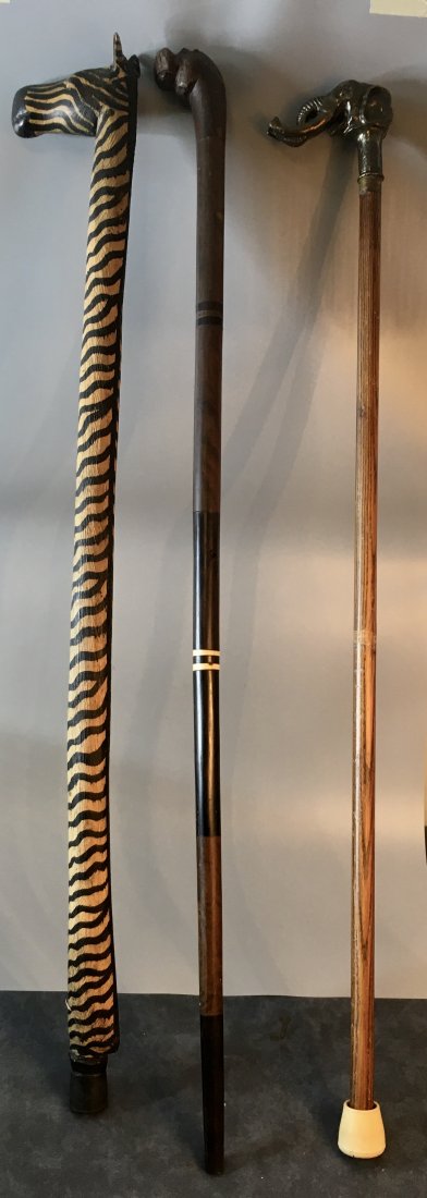 Three Animal Canes or Walking Sticks (1 of 3)