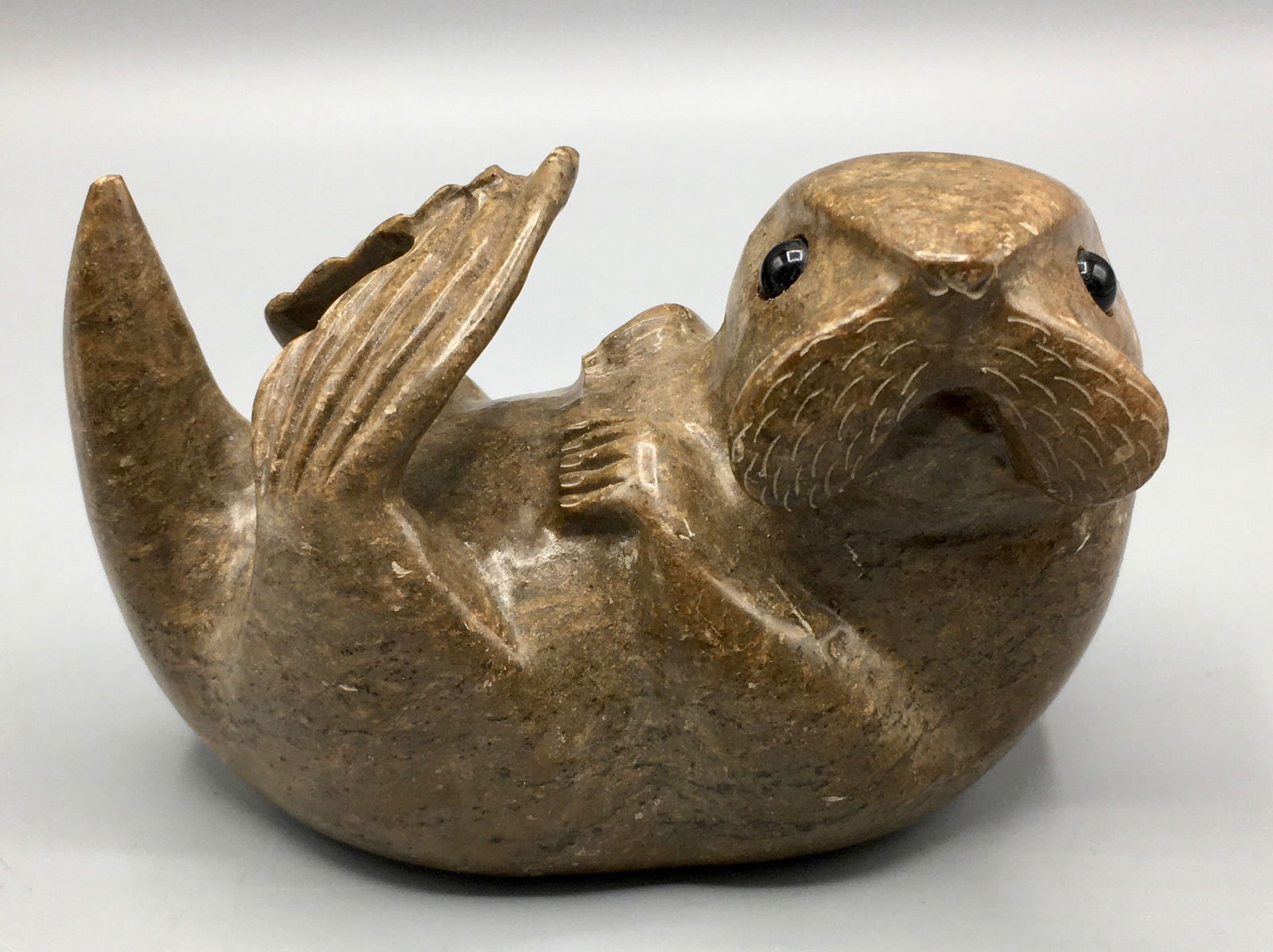 A Floating Otter Stone Carving (1 of 4)