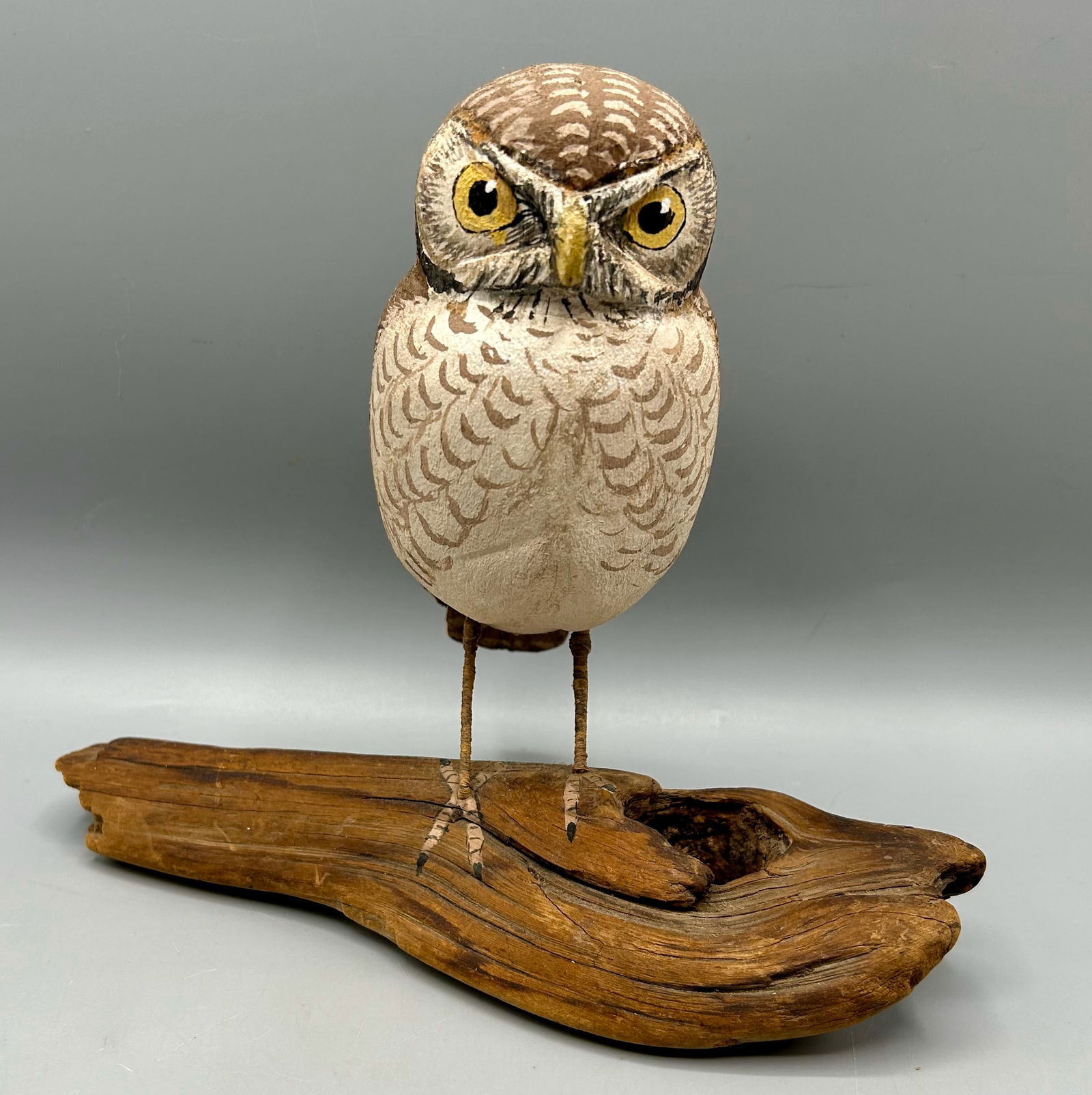 Half Size Burrowing Owl Carving by M. Sprunt (1 of 6)