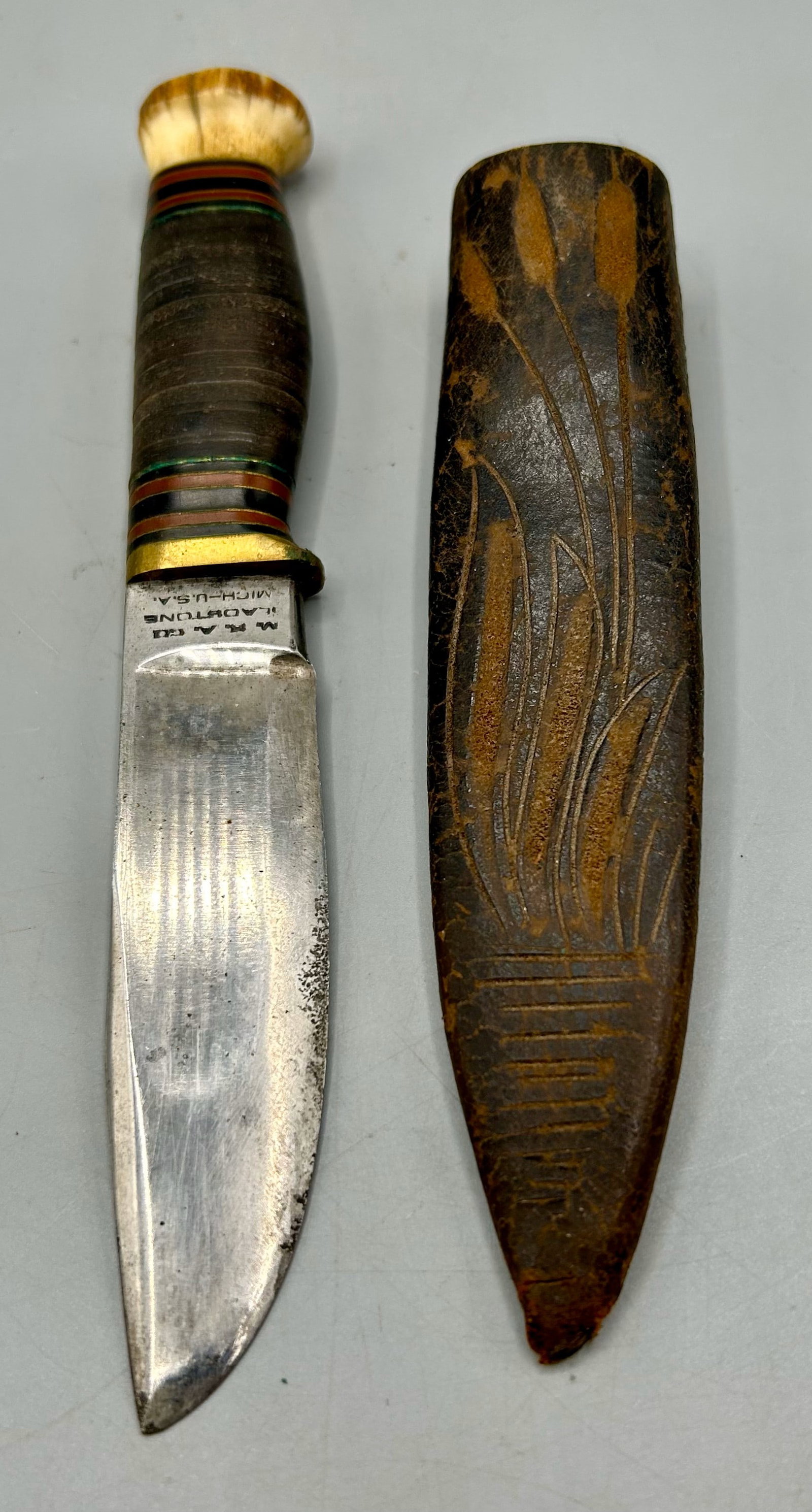 Marble's Sheath Knife Signed with Three Initials (1 of 3)