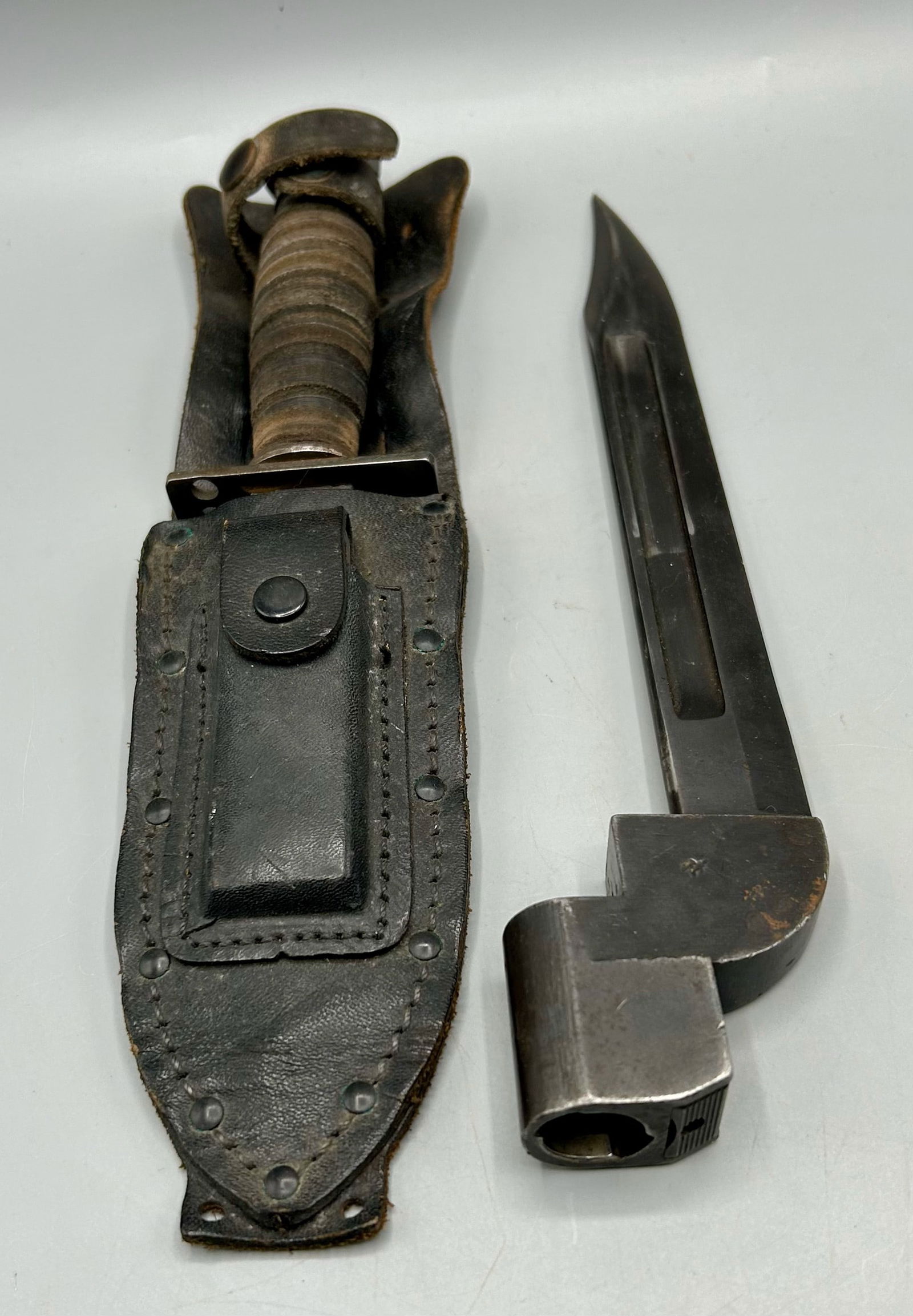 Camillus Pilot Survival Knife and a U.S. Bayonet (1 of 3)