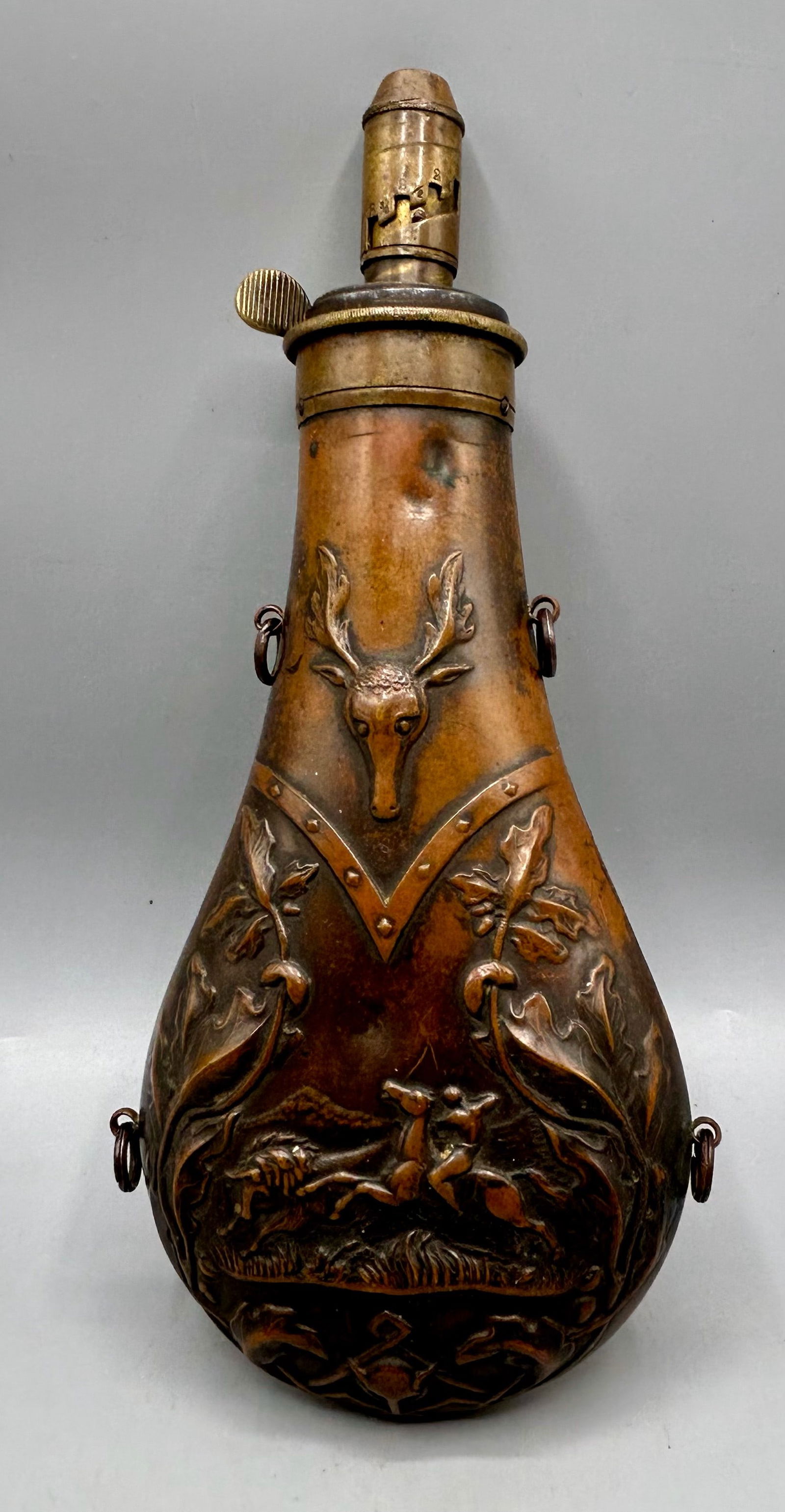 Native American Hunting Buffalo Powder Flask (1 of 3)