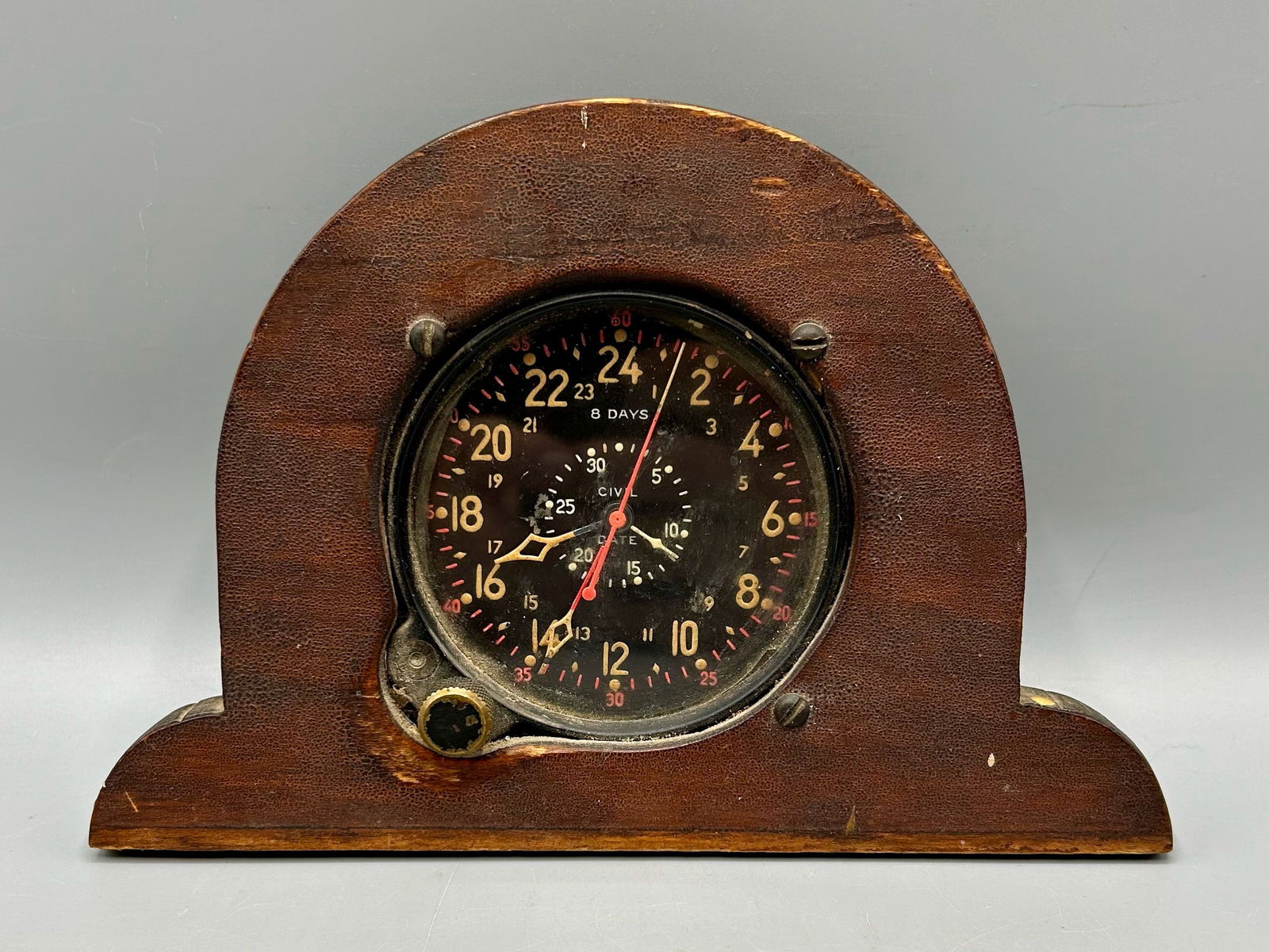WWII Naval Airplane Cockpit Clock by Waltham Watch (1 of 3)