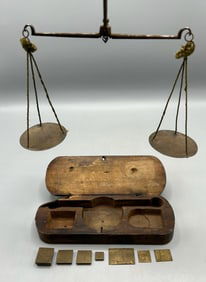 Flemish Wooden Cased Gold Scale