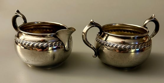 Gorham Sterling Cream and Sugar Bowl