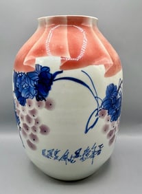 Two Chinese Porcelain Vases with Floral Decoration