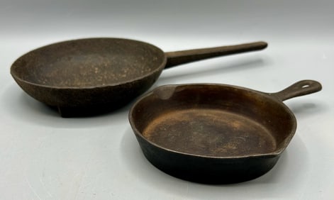 Early Cast Iron Footed Pan and a Wagner Pan
