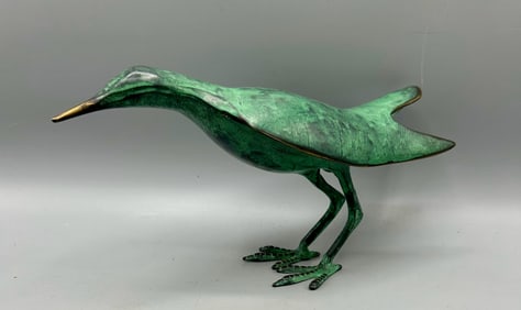 A Bronze Bird Sculpture