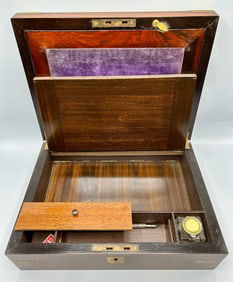 Early Lap Desk with Brass Corner Decoration