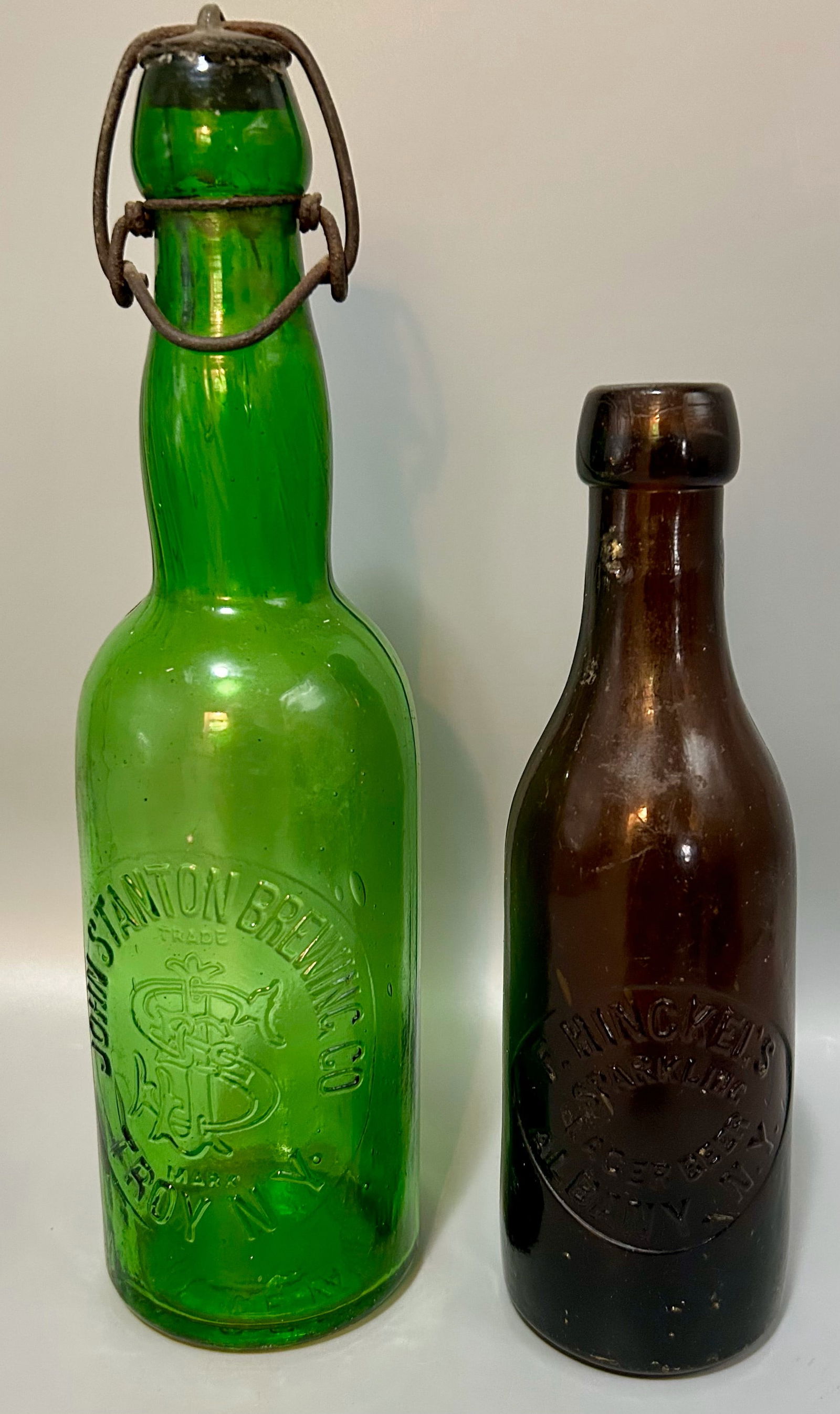 Two Glass Beer Bottles, Troy, NY & Albany, NY (1 of 3)