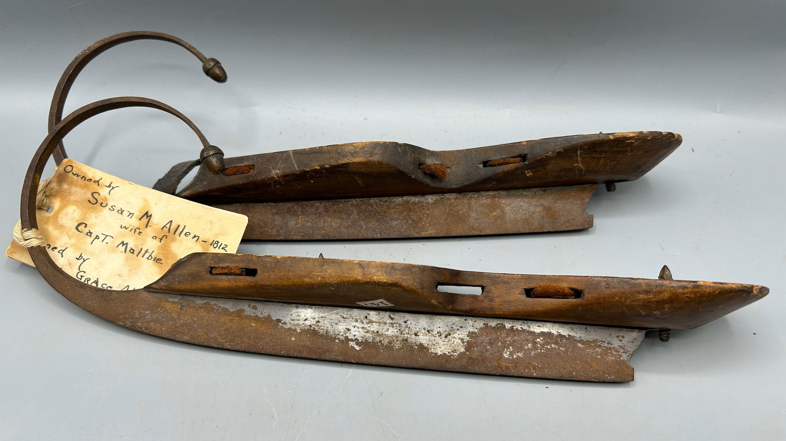 Early Pair of Ice Skates with Acorn Ends (1 of 2)
