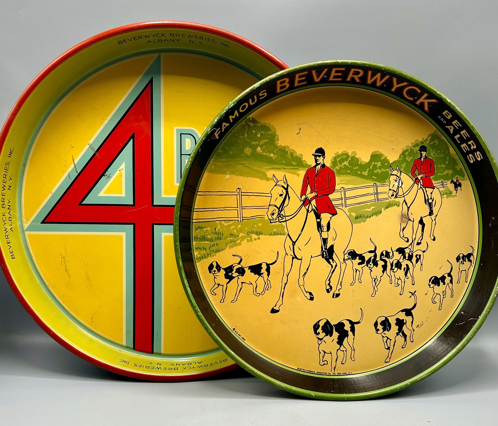 Two Beverwyck Trays, 1- Hunting, 1- Art Deco (1 of 4)