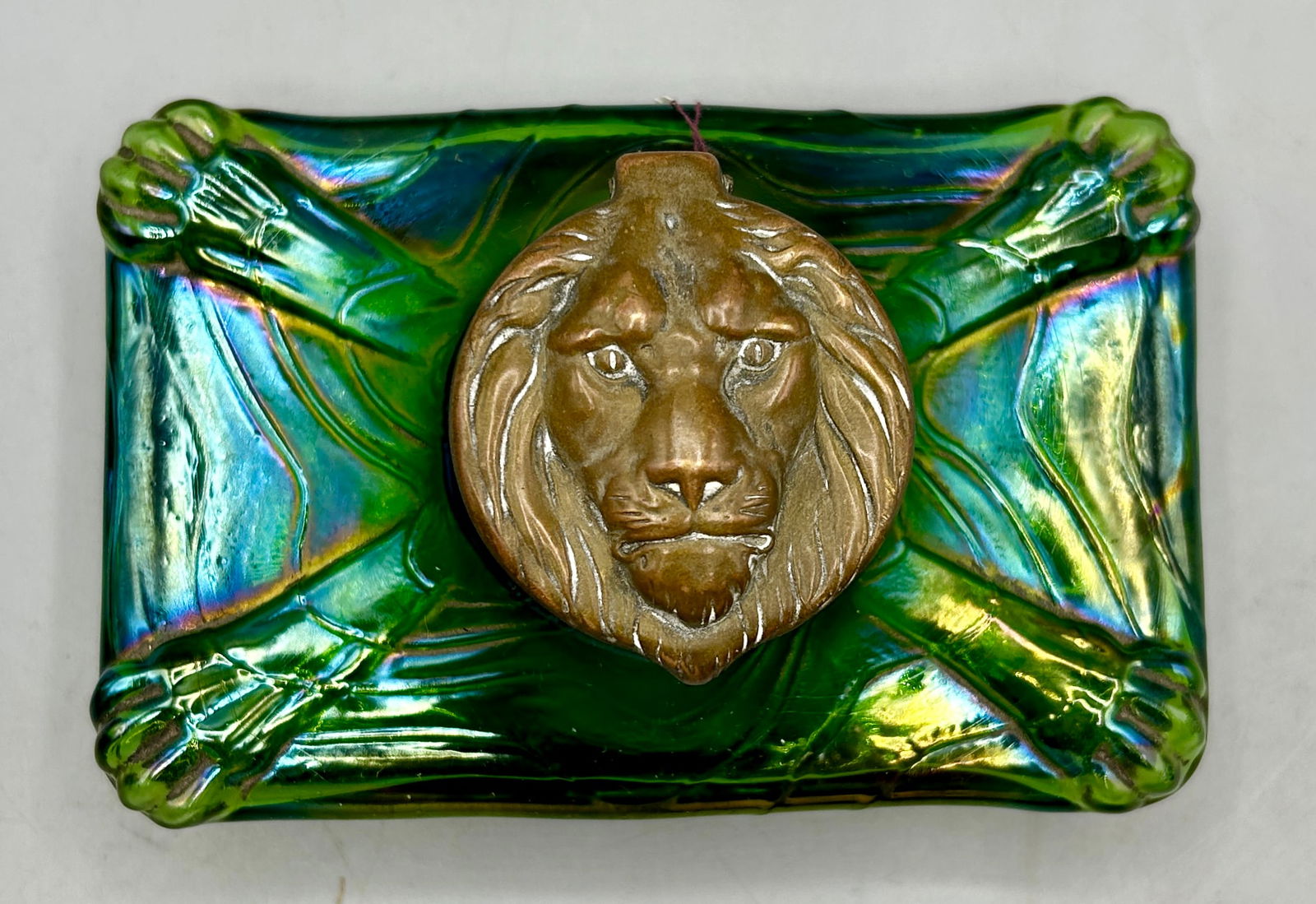 Iridescent Art Glass Inkwell by Kralik /  Loetz (1 of 4)