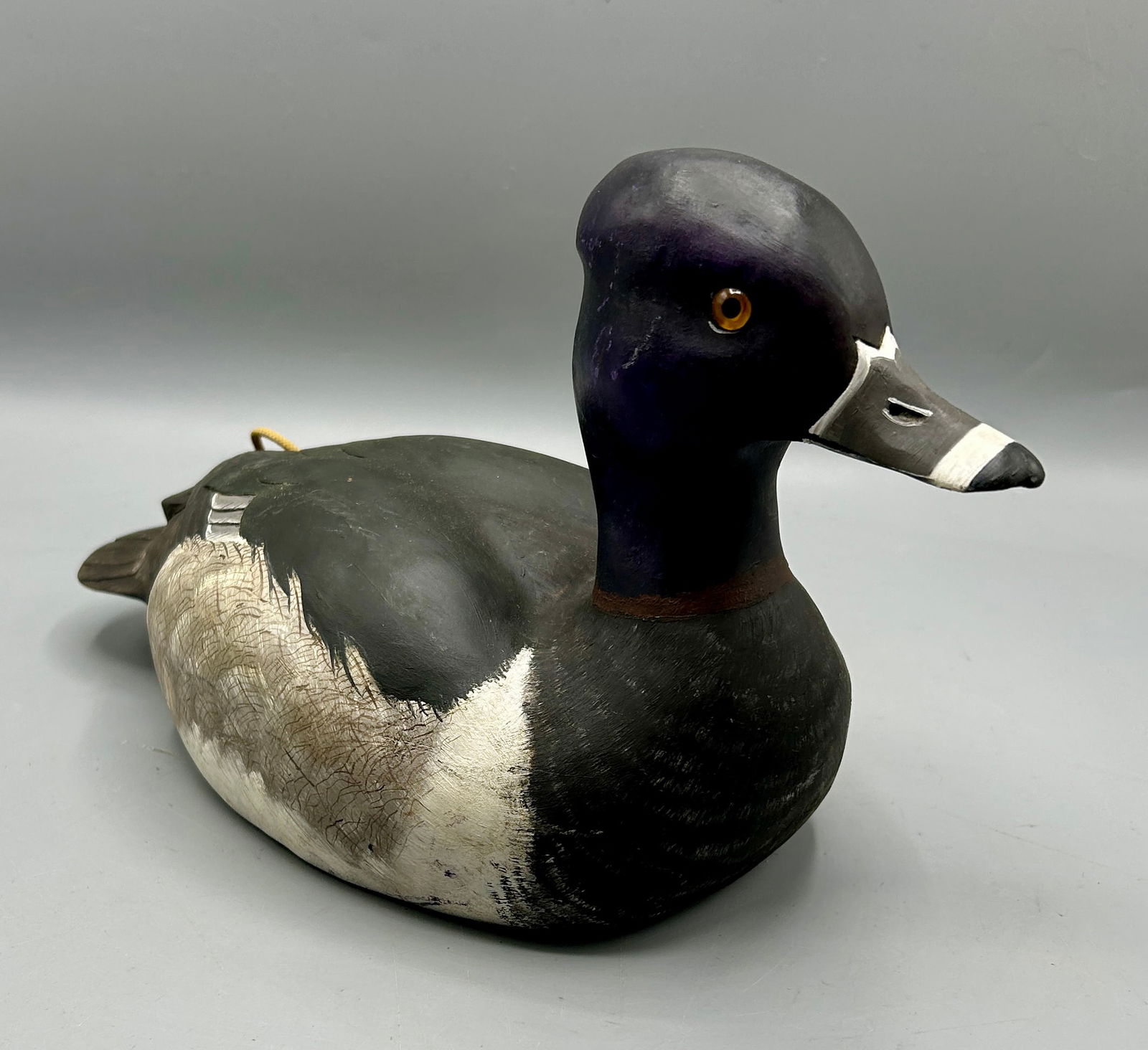 Rare Ring-Billed Duck Decoy by John Mulak.