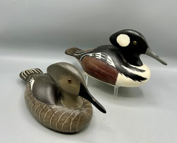 Pair of Hooded Mergansers by Wildfowler