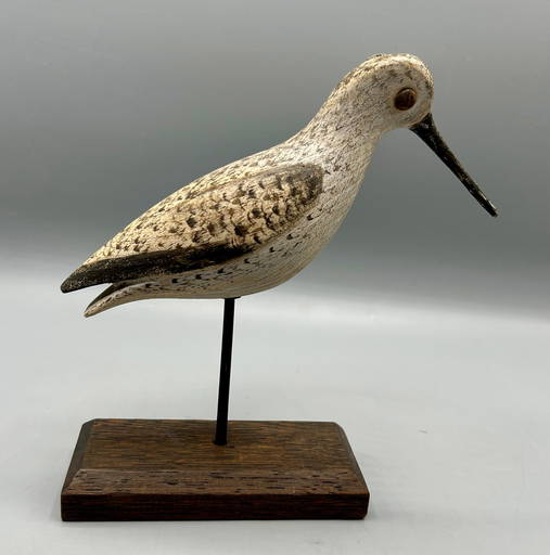 Painted Wood Stickup Decoy of a Dunlin Painted Wood Stickup Decoy of a Dunlin