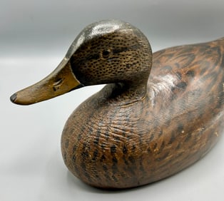 Rare Mallard Hen Decoy by A. Elmer Crowell