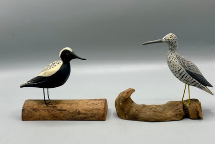 Two Miniature Shorebirds by Allston Burr