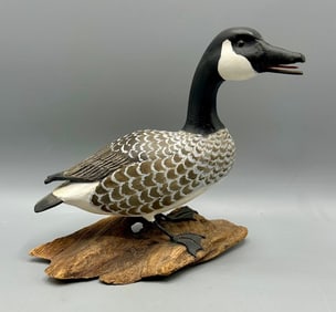 Miniature Calling Canada Goose by Gordon Clark