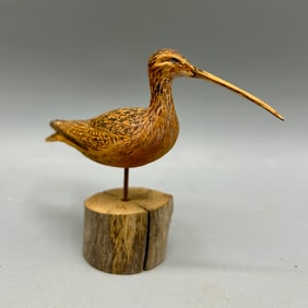 Miniature Curlew Decoy by Charles Bowman