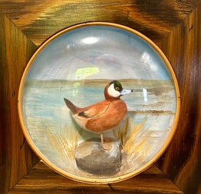 Two Miniature Duck Carving Plaques by A. Peltier