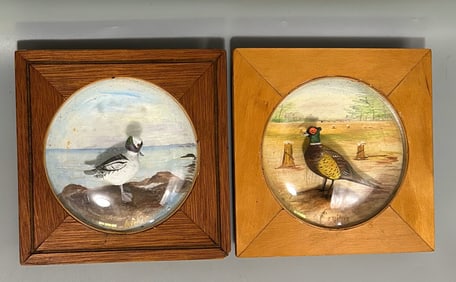 Two Miniature Bird Plaques by Arthur Peltier