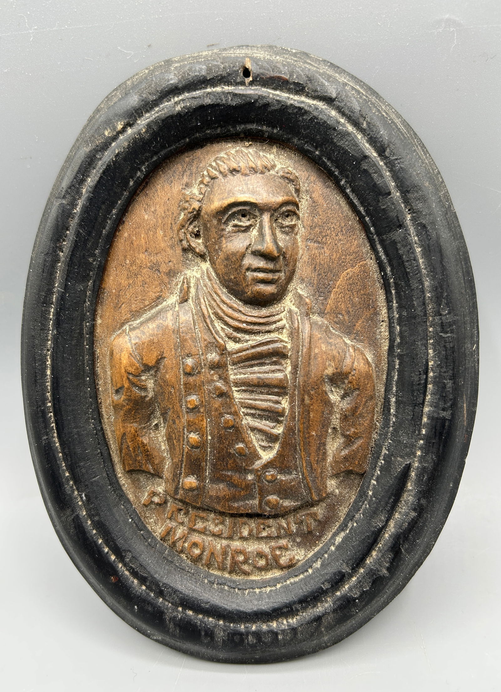 Early American Dutch Carved Memorial Plaque (1 of 3)