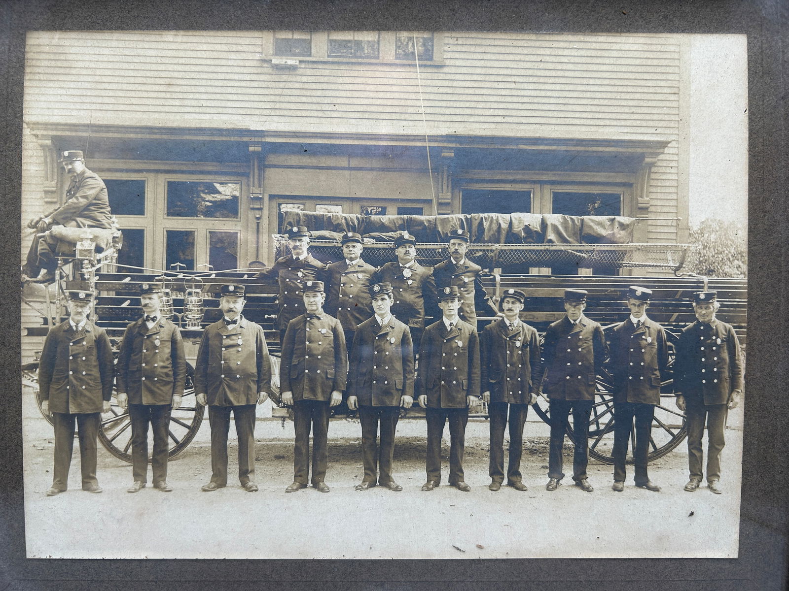 Original Old Photograph of a Fire Company (1 of 3)