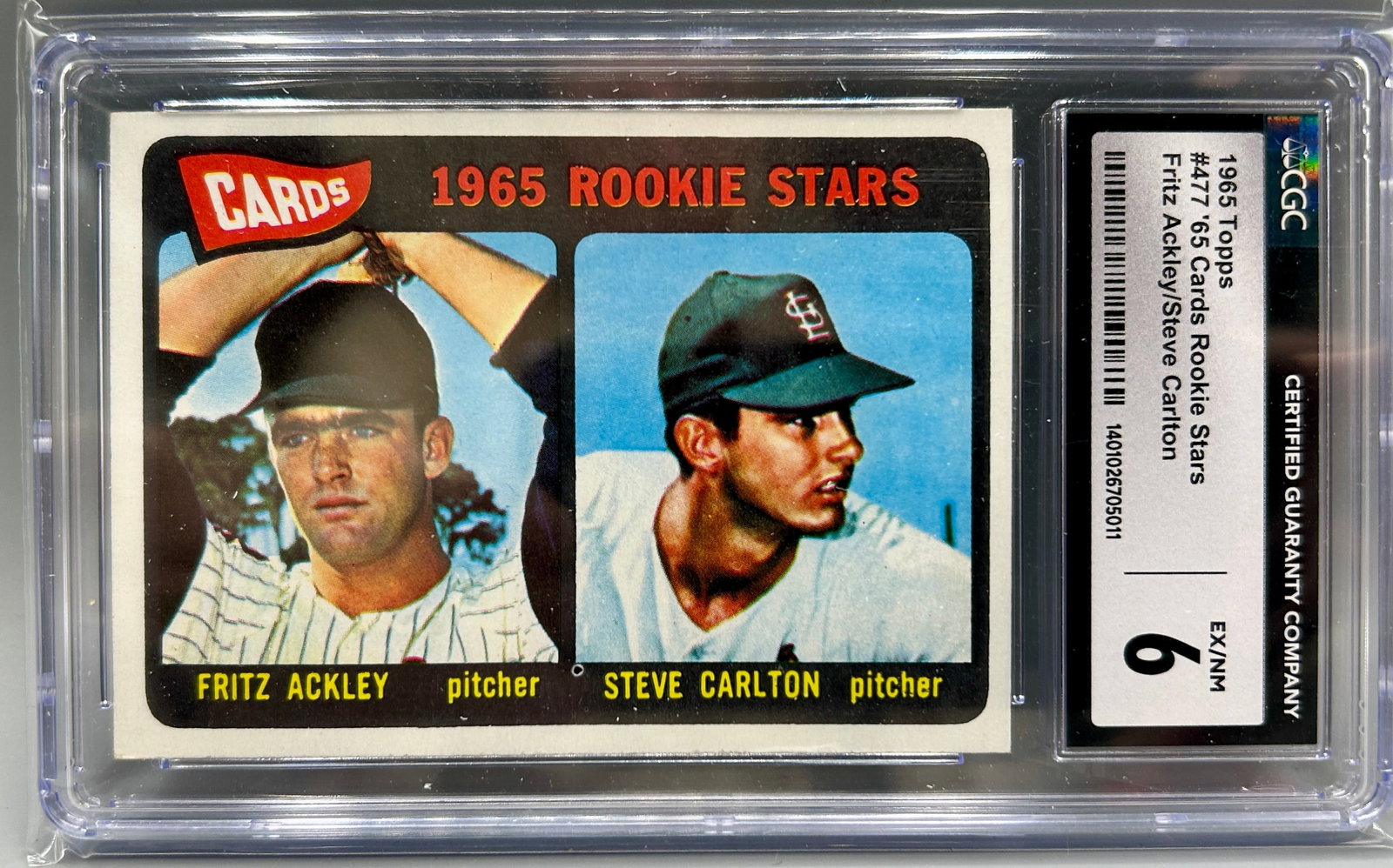 1965 Topps Ackley and Carlton Rookie Card (1 of 2)
