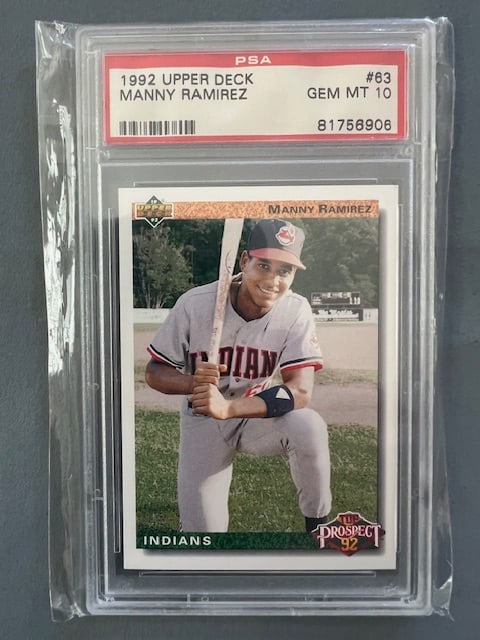 1992 Upper Deck Baseball Card Manny Ramirez (1 of 1)