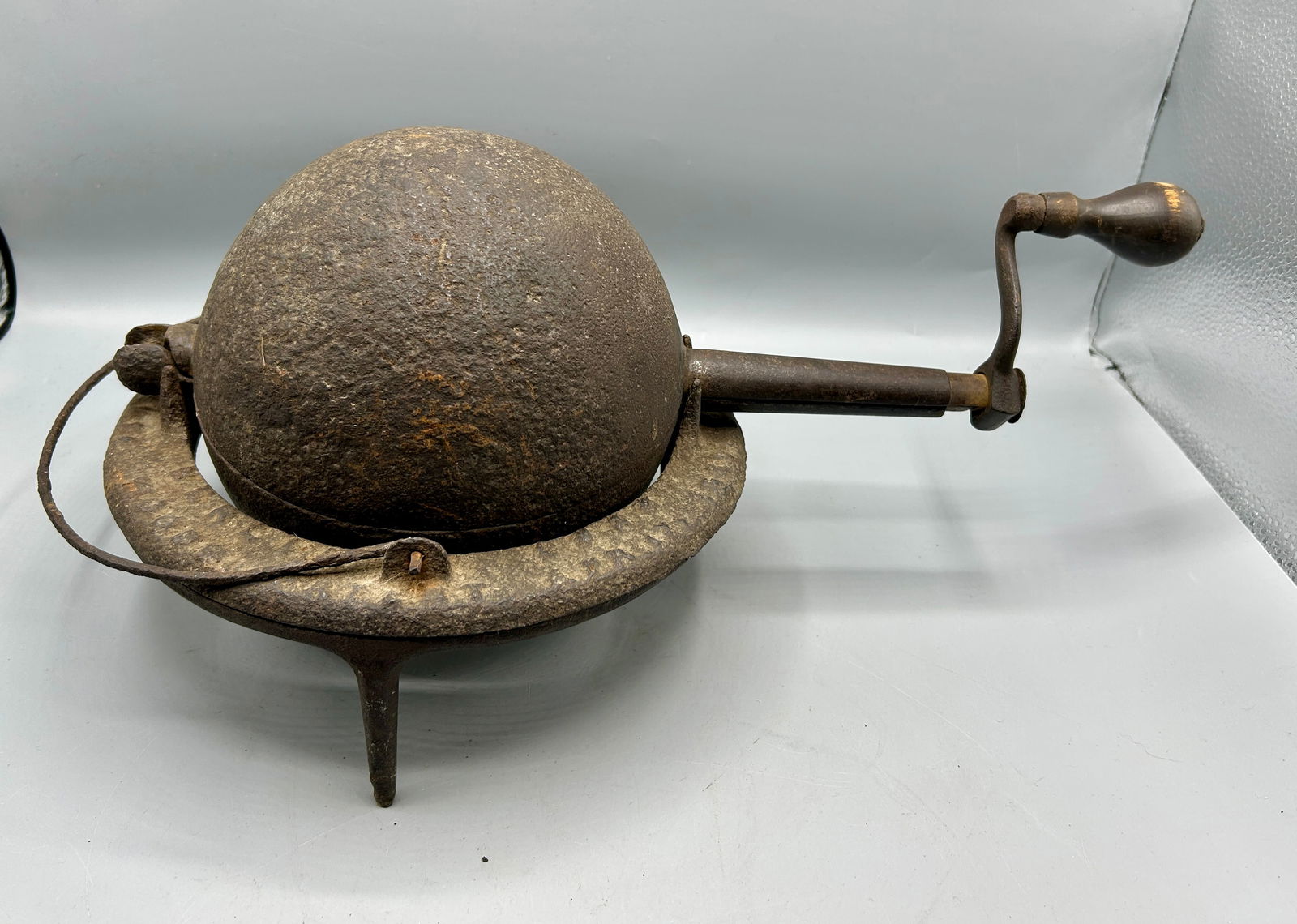 Rare Cast Iron Cannonball Coffee Roaster (1 of 5)