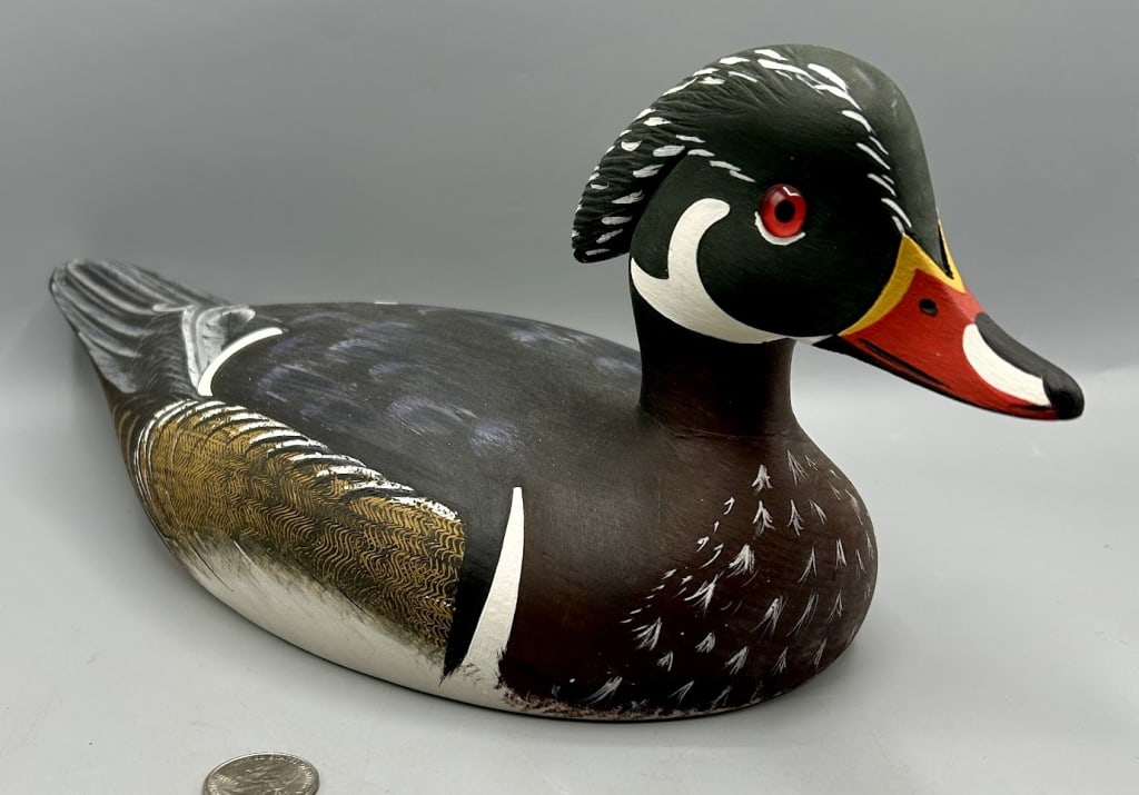 A Wood Duck Drake Decoy by Marty Collins (1 of 4)