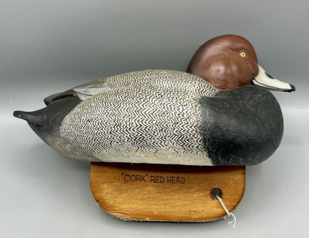 Superb Cork-Bodied Redhead Decoy - 2