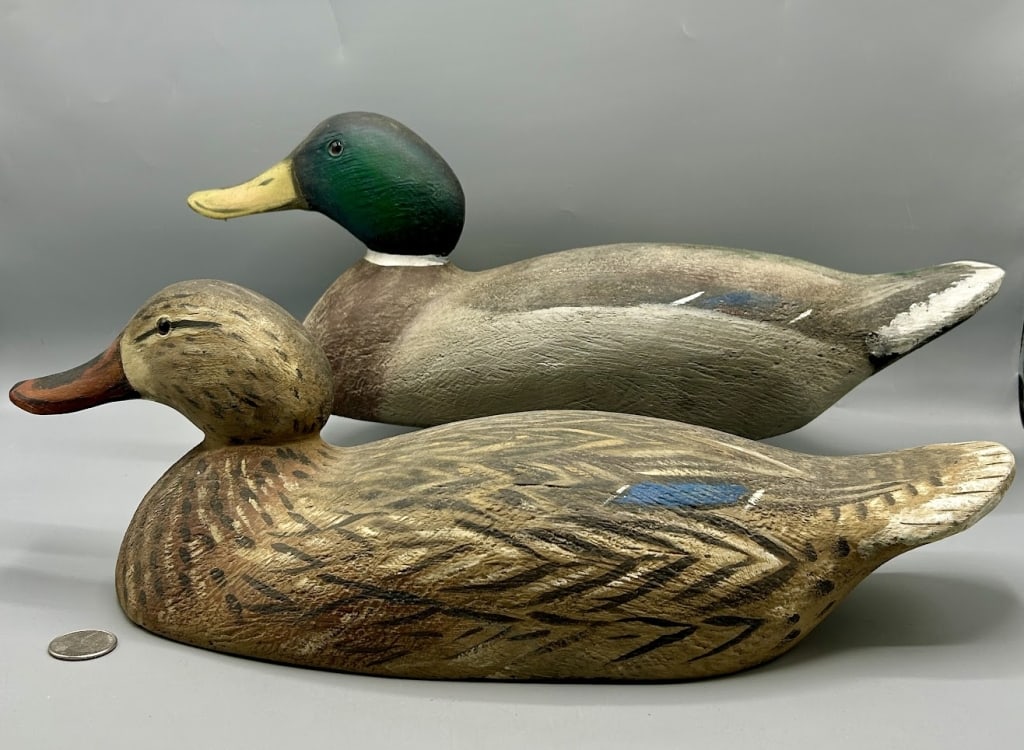 Pair of Mallard Decoys by Mike Borrett (1 of 3)