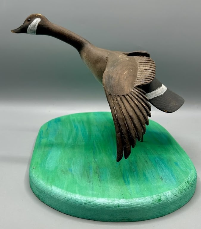 Miniature Canada Goose Landing from Hingham, MA (1 of 4)